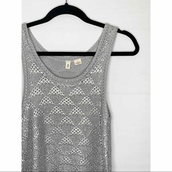 Anthropologie Moth Sana Foiled Tank Metallic Small - Picture 5 of 12
